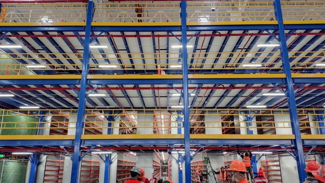 Mezzanine energizado tras pruebas de arranque